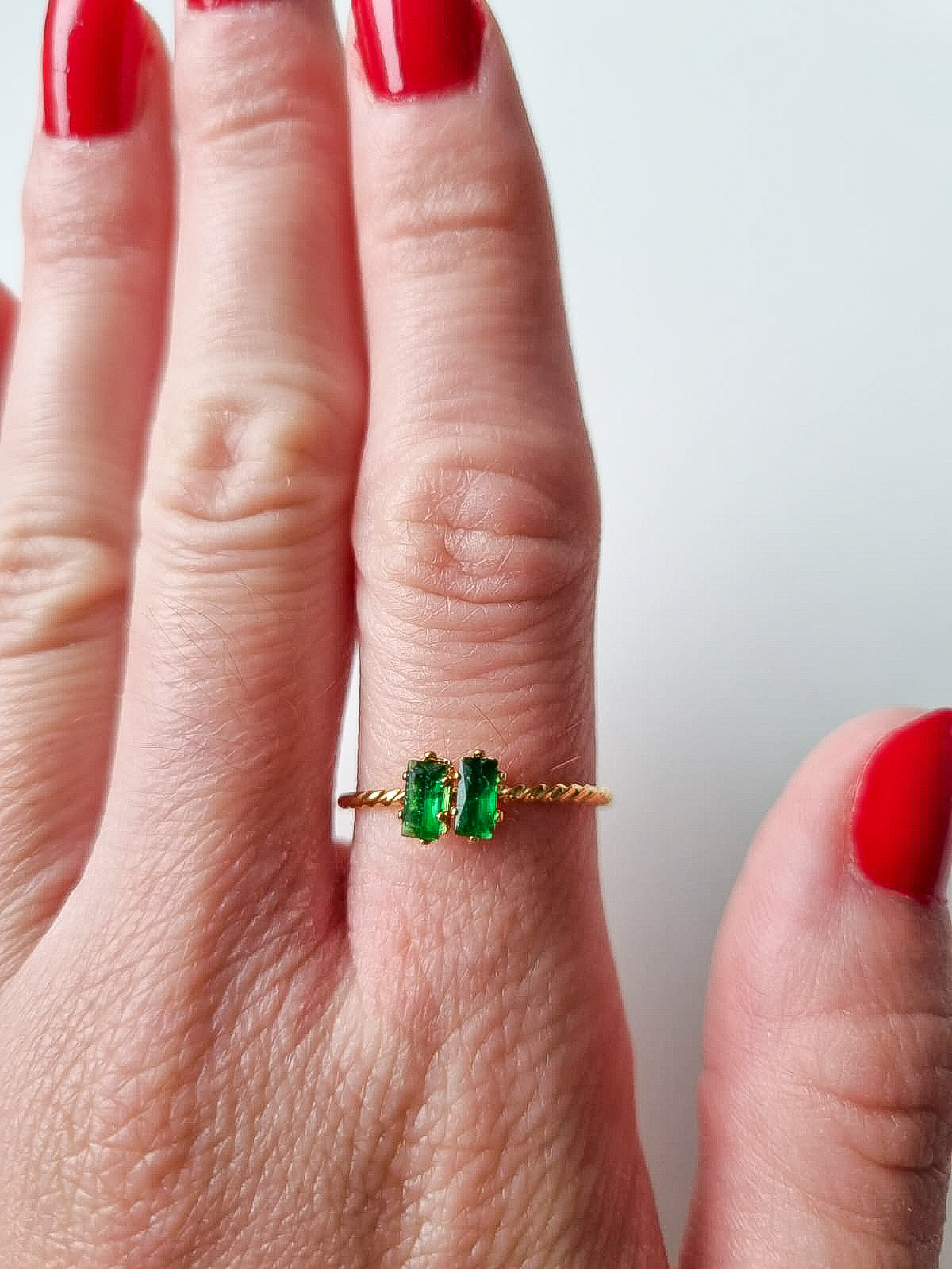 PORTREATH TWO STONE RING