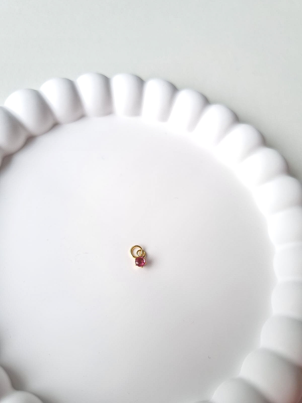 CIRCLE BIRTHSTONE CHARM - JULY