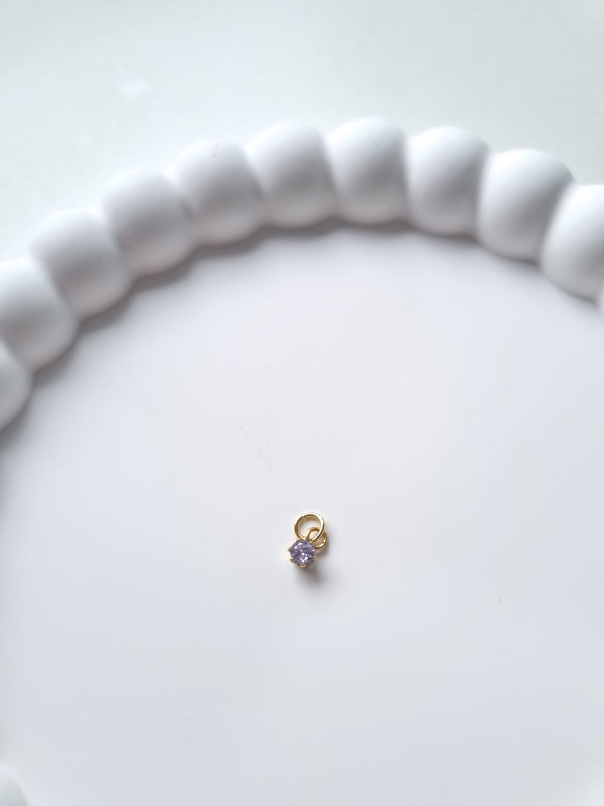 CIRCLE BIRTHSTONE CHARM - JUNE
