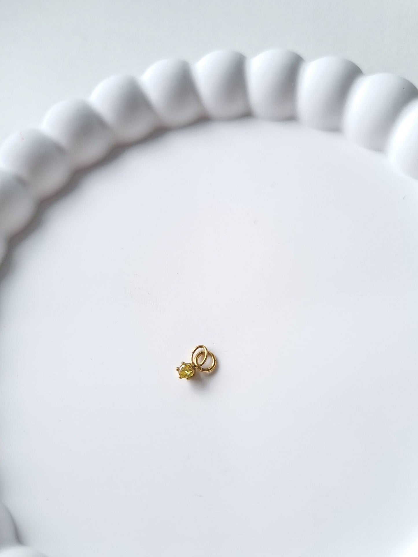 CIRCLE BIRTHSTONE CHARM - NOVEMBER