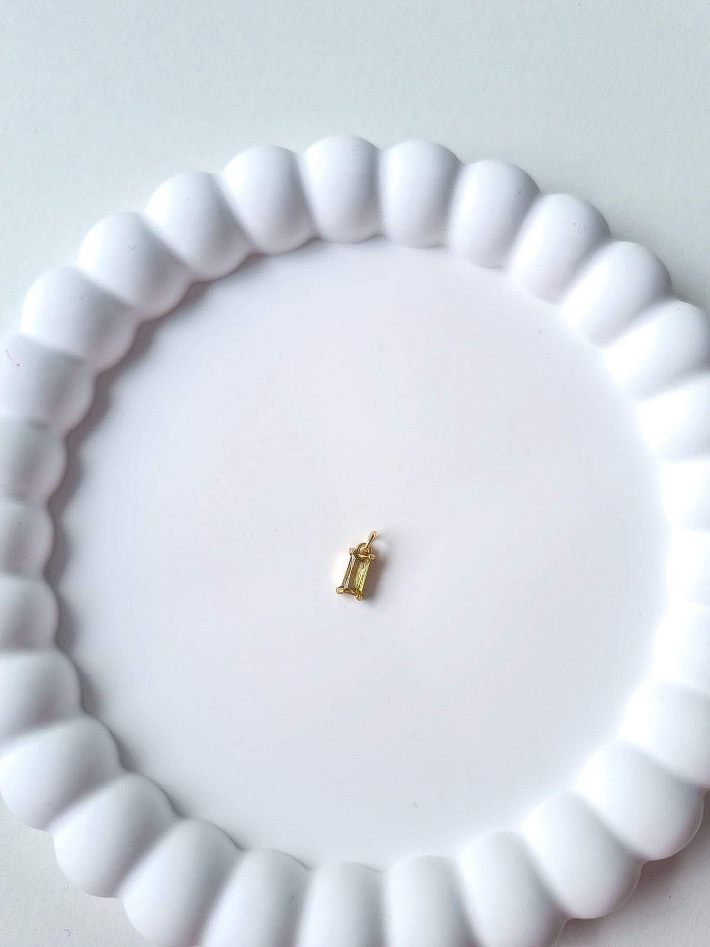 RECTANGLE BIRTHSTONE CHARM - NOVEMBER