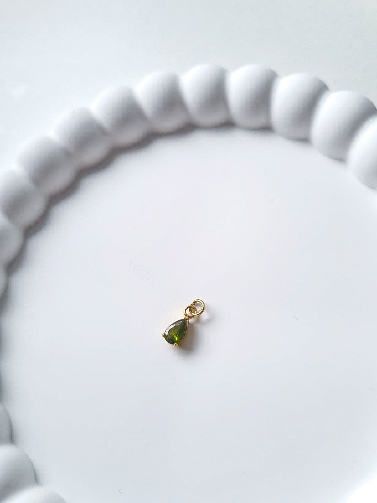 TEARDROP BIRTHSTONE CHARM - AUGUST