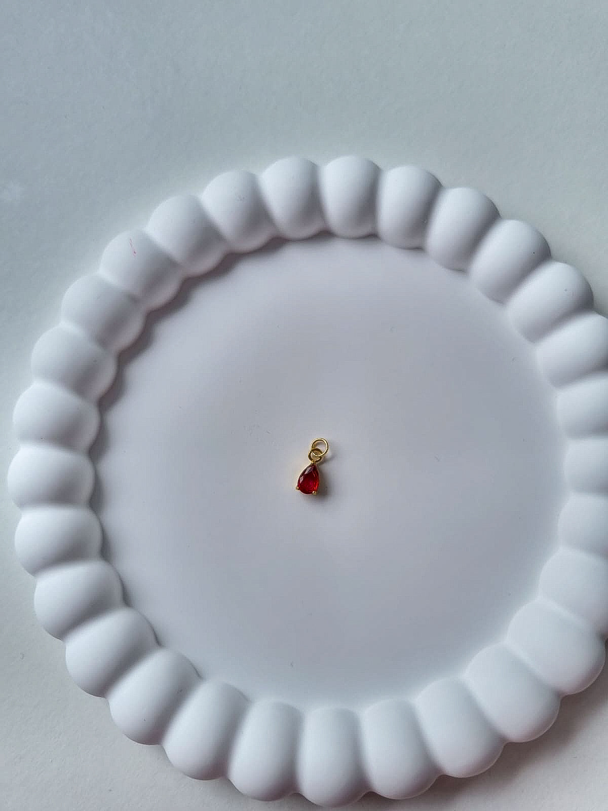 TEARDROP BIRTHSTONE CHARM - JULY