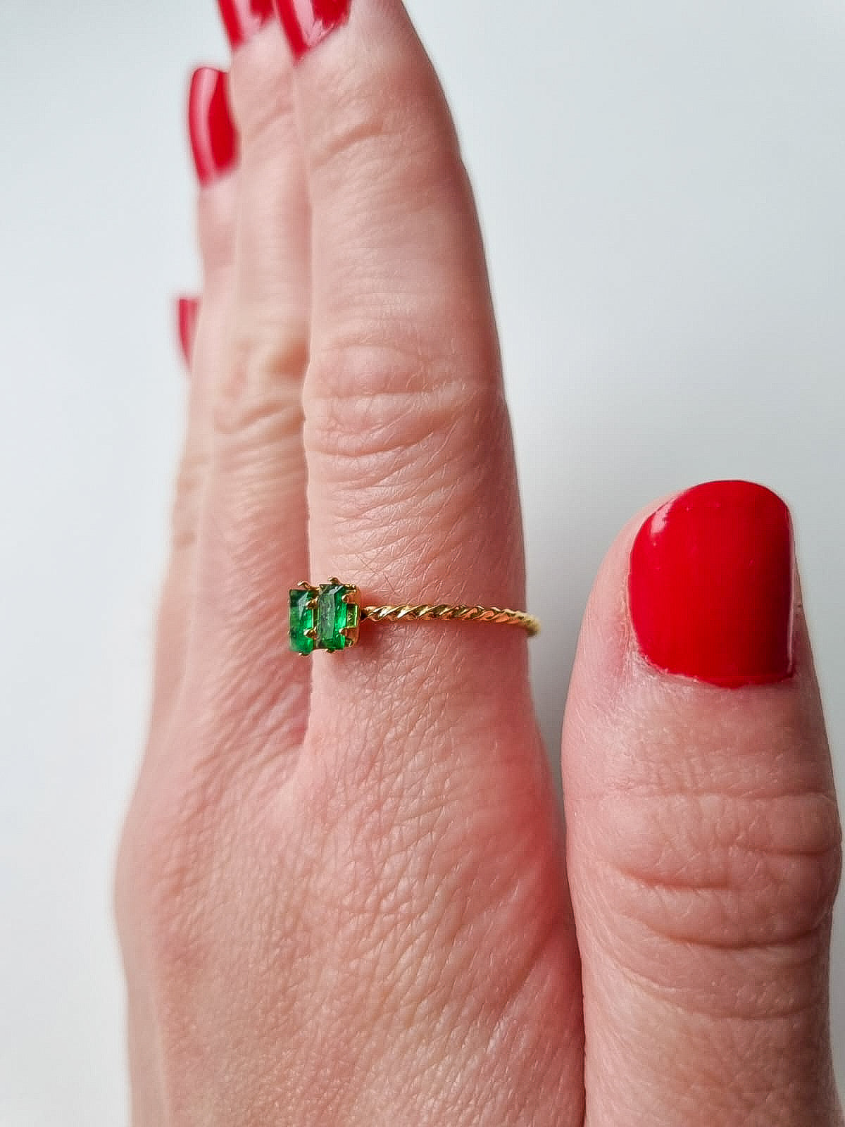 PORTREATH TWO STONE RING