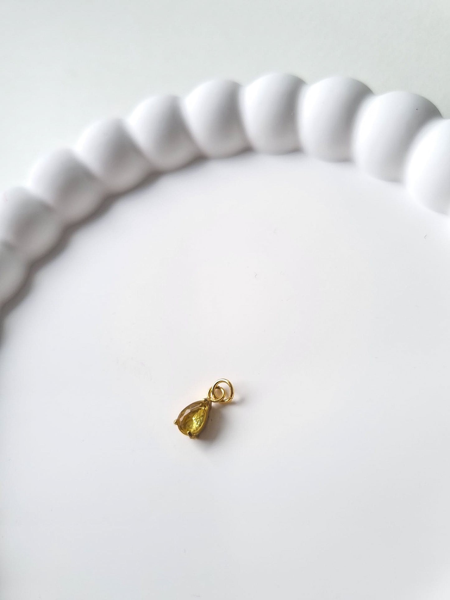 TEARDROP BIRTHSTONE CHARM - NOVEMBER