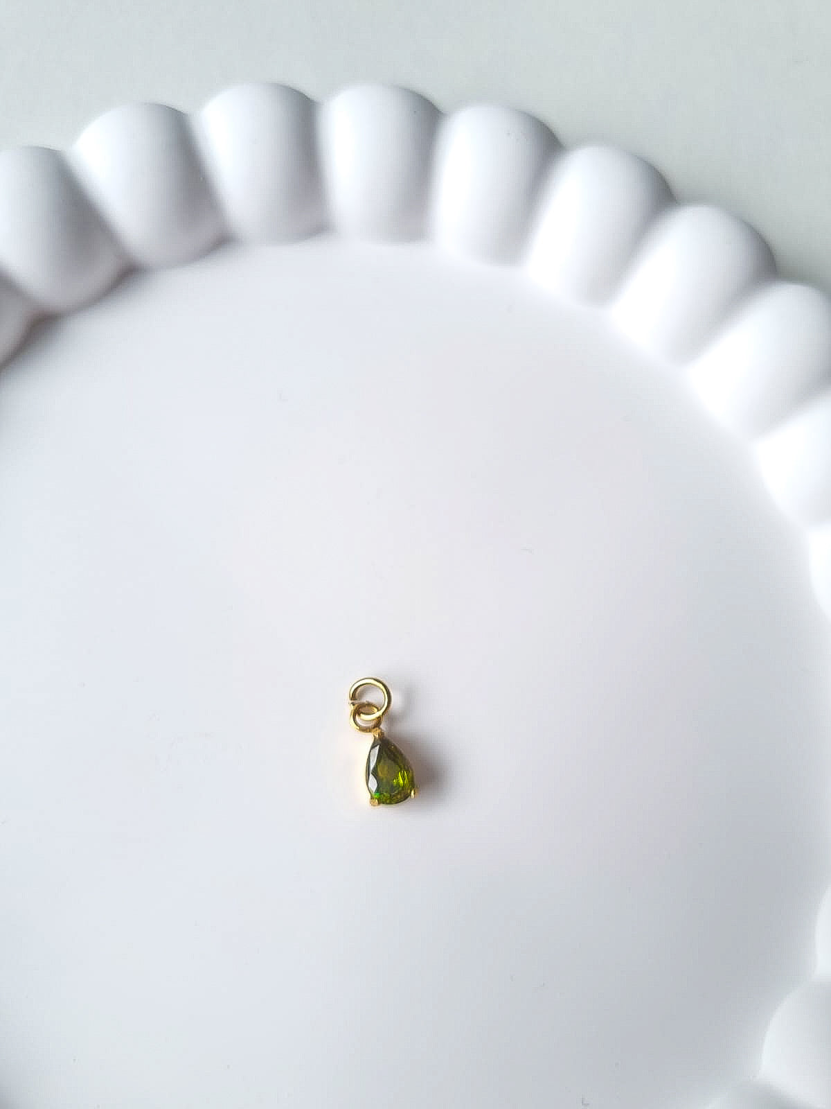 TEARDROP BIRTHSTONE CHARM - AUGUST