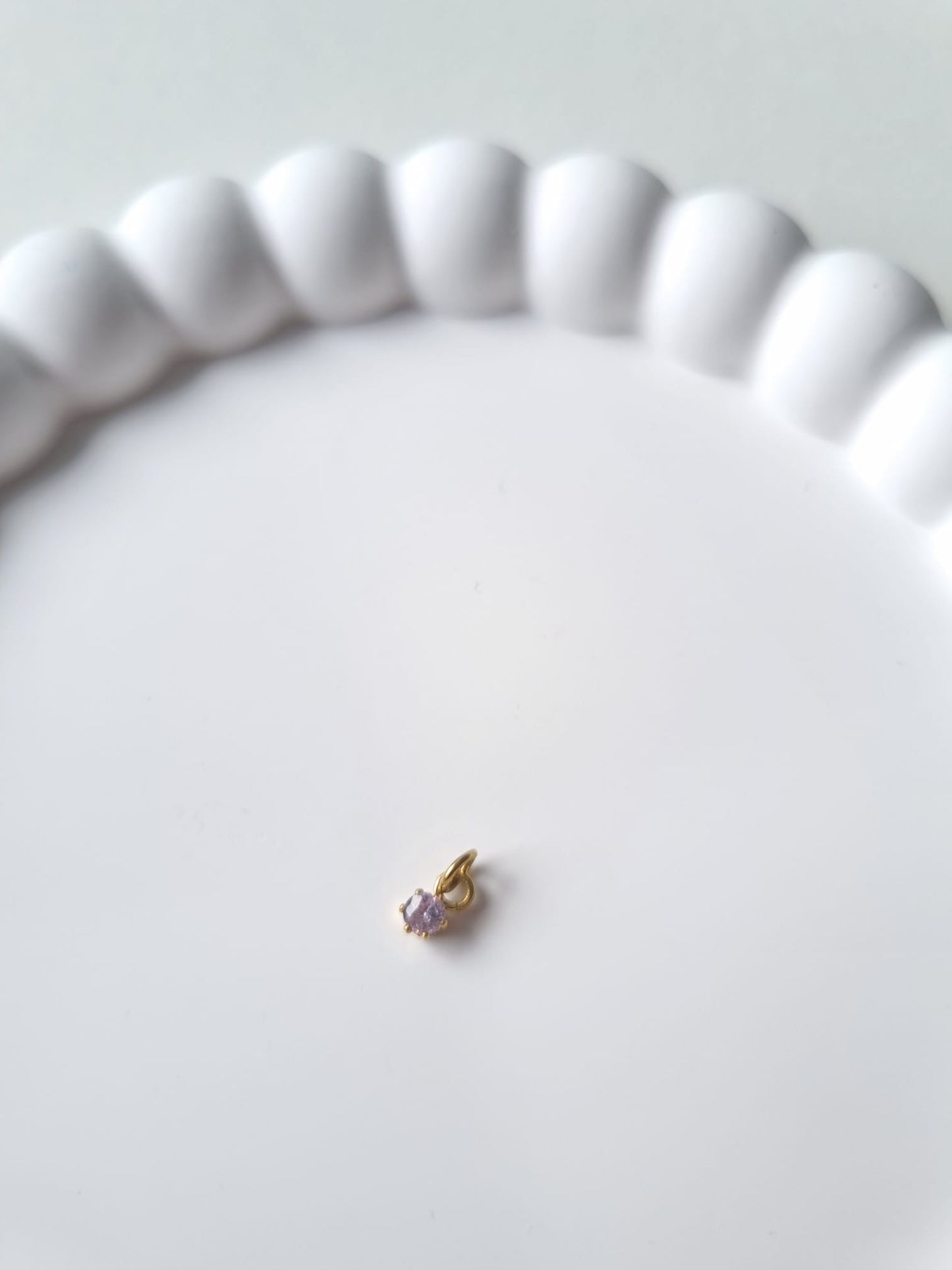 CIRCLE BIRTHSTONE CHARM - OCTOBER