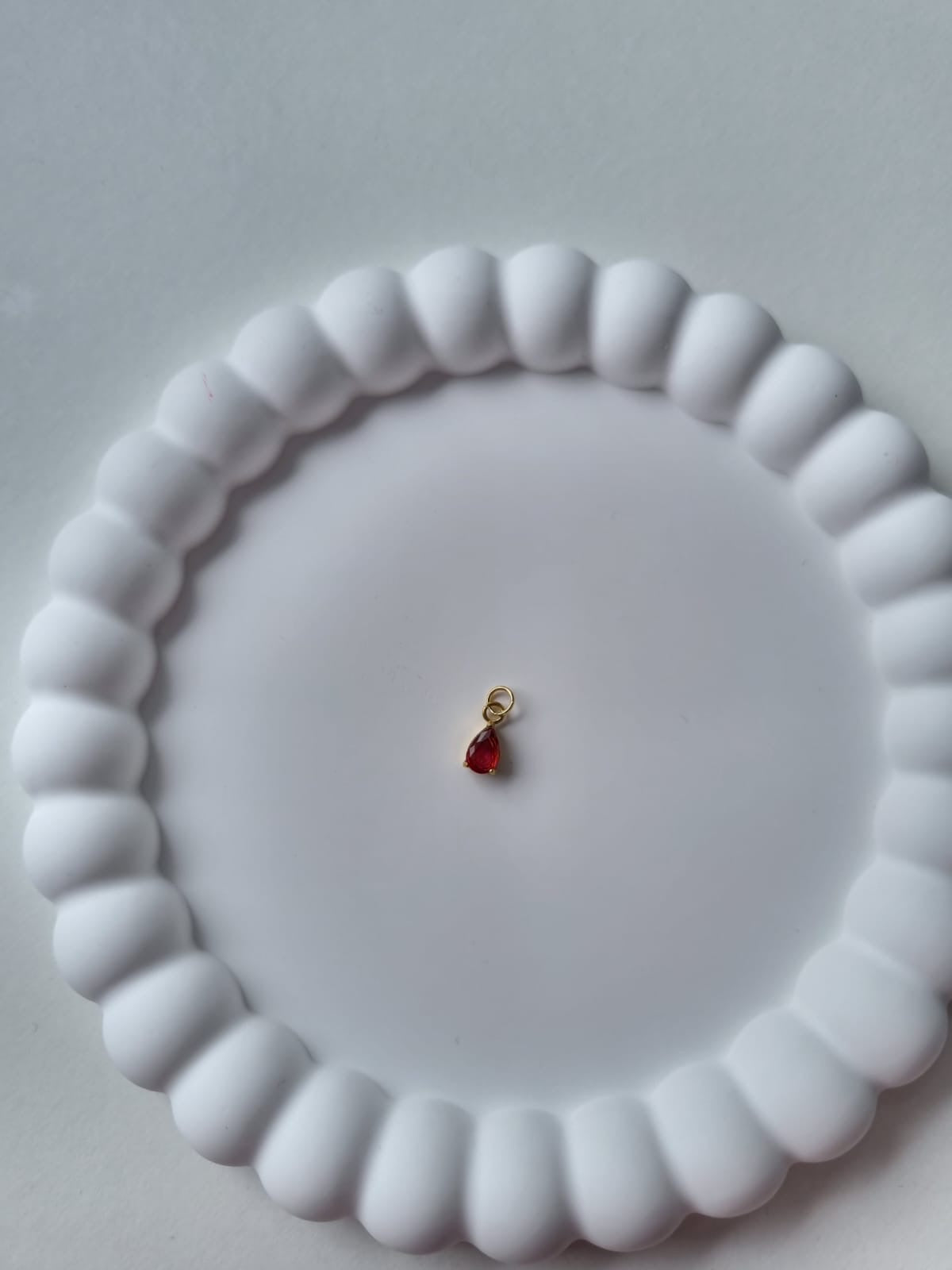 TEARDROP BIRTHSTONE CHARM - JULY