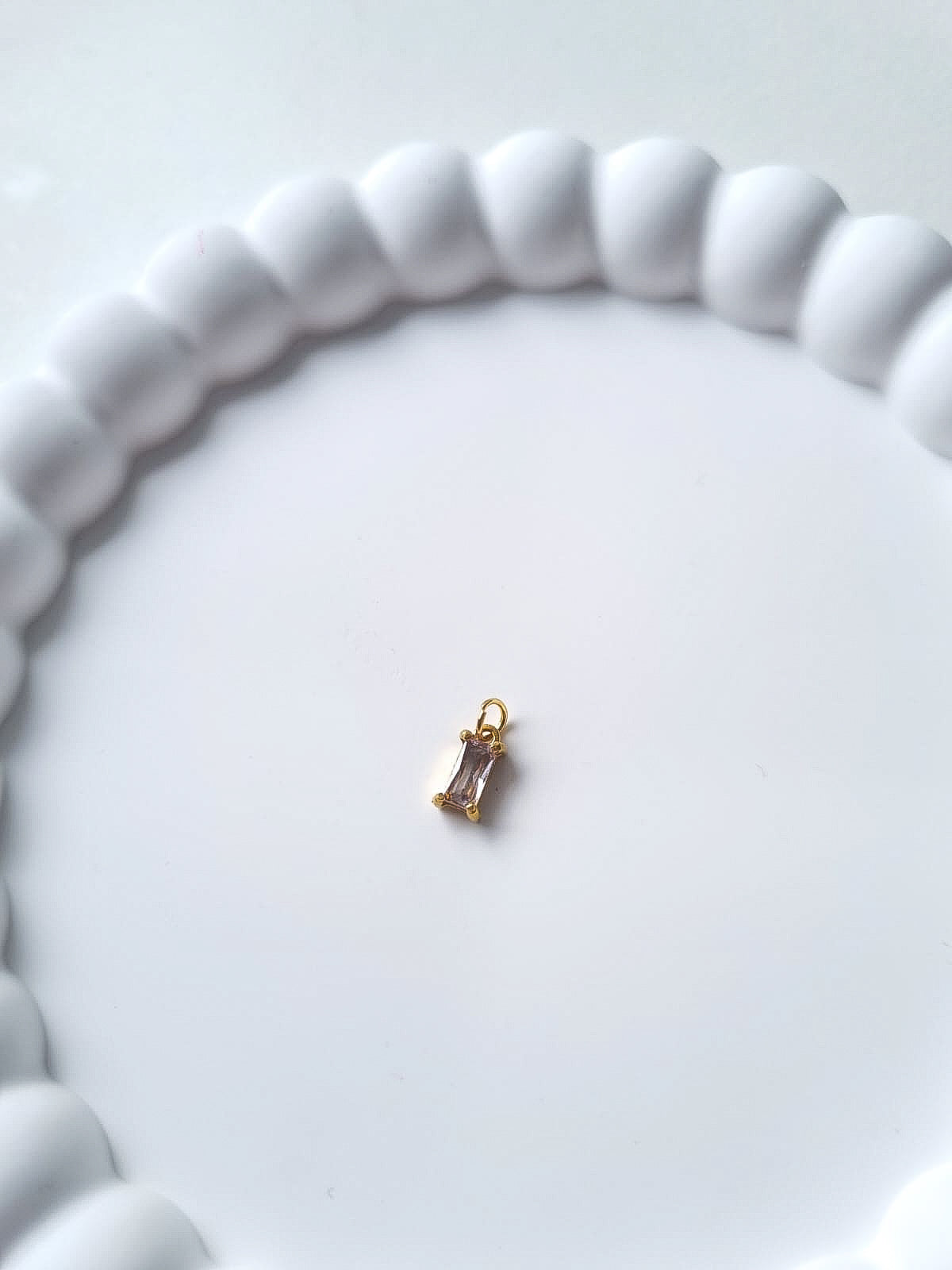 RECTANGLE BIRTHSTONE CHARM - JUNE