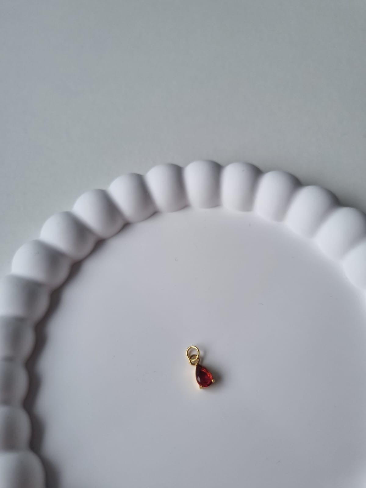 TEARDROP BIRTHSTONE CHARM - JULY