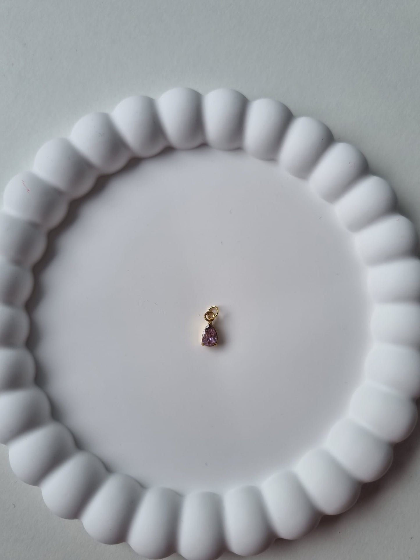 TEARDROP BIRTHSTONE CHARM - OCTOBER