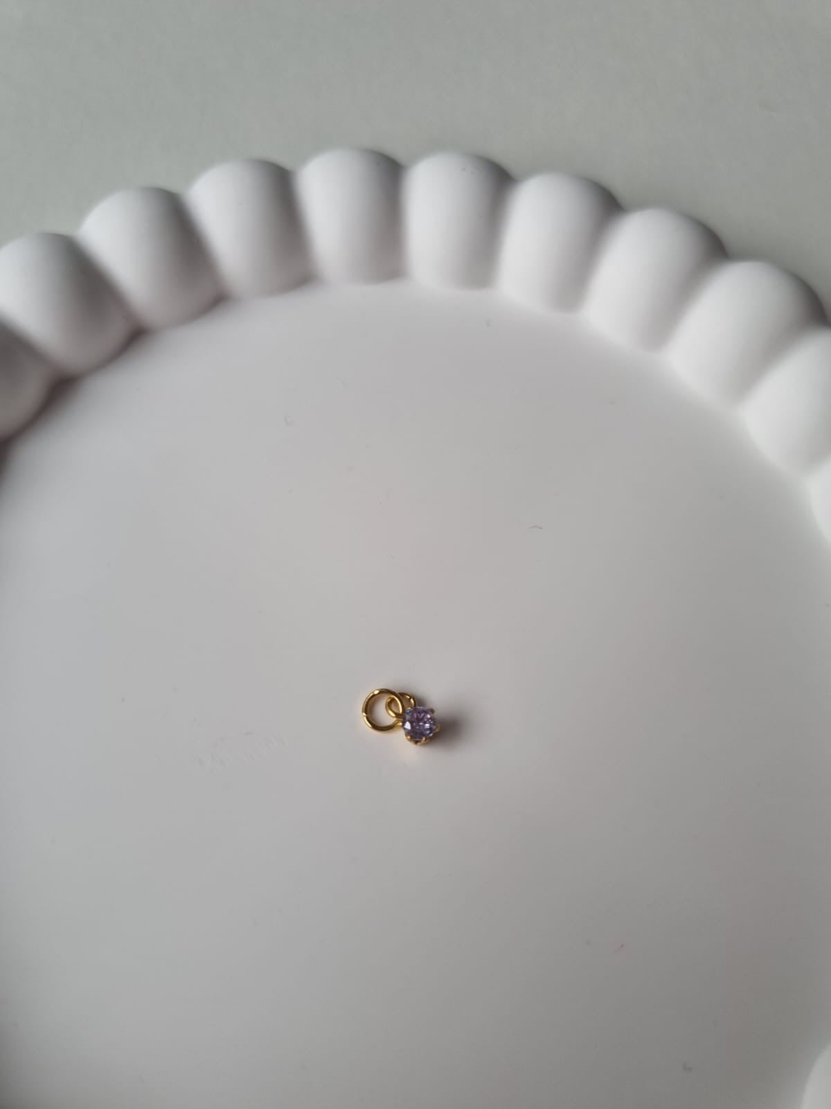 CIRCLE BIRTHSTONE CHARM - JUNE