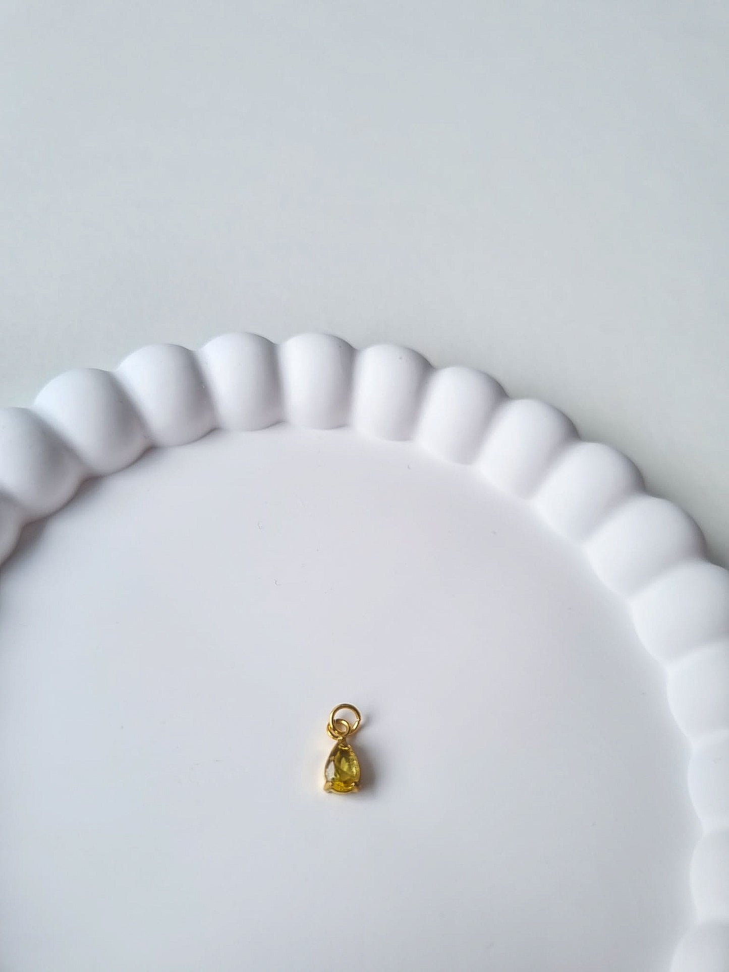 TEARDROP BIRTHSTONE CHARM - NOVEMBER