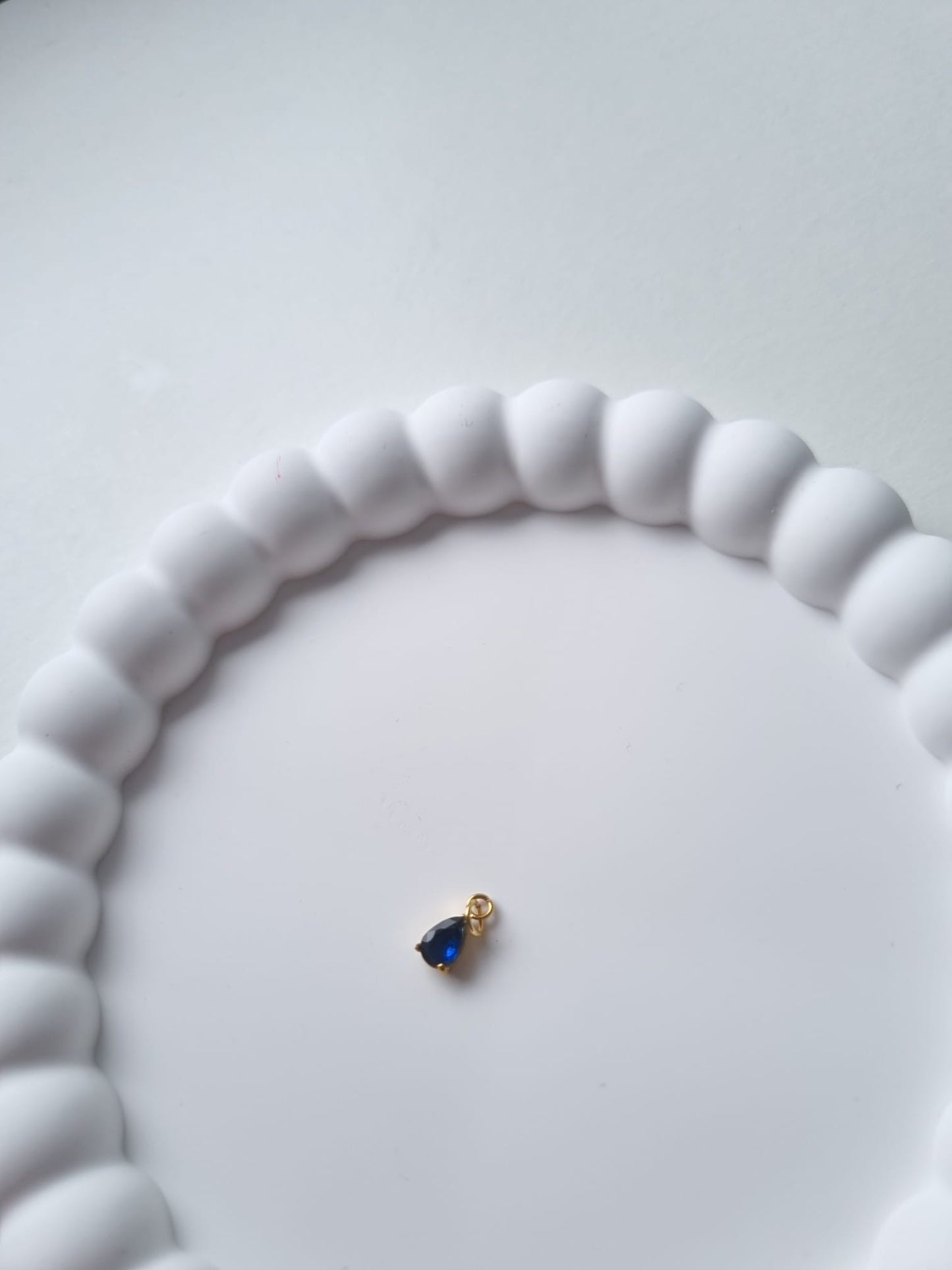 TEARDROP BIRTHSTONE CHARM - SEPTEMBER