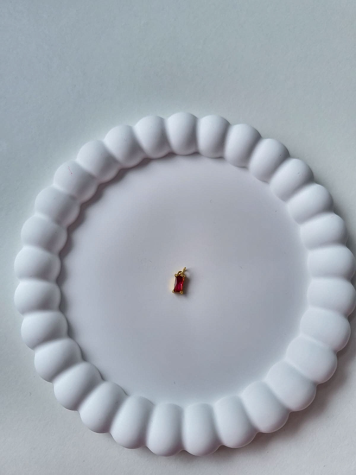 RECTANGLE BIRTHSTONE CHARM - JULY