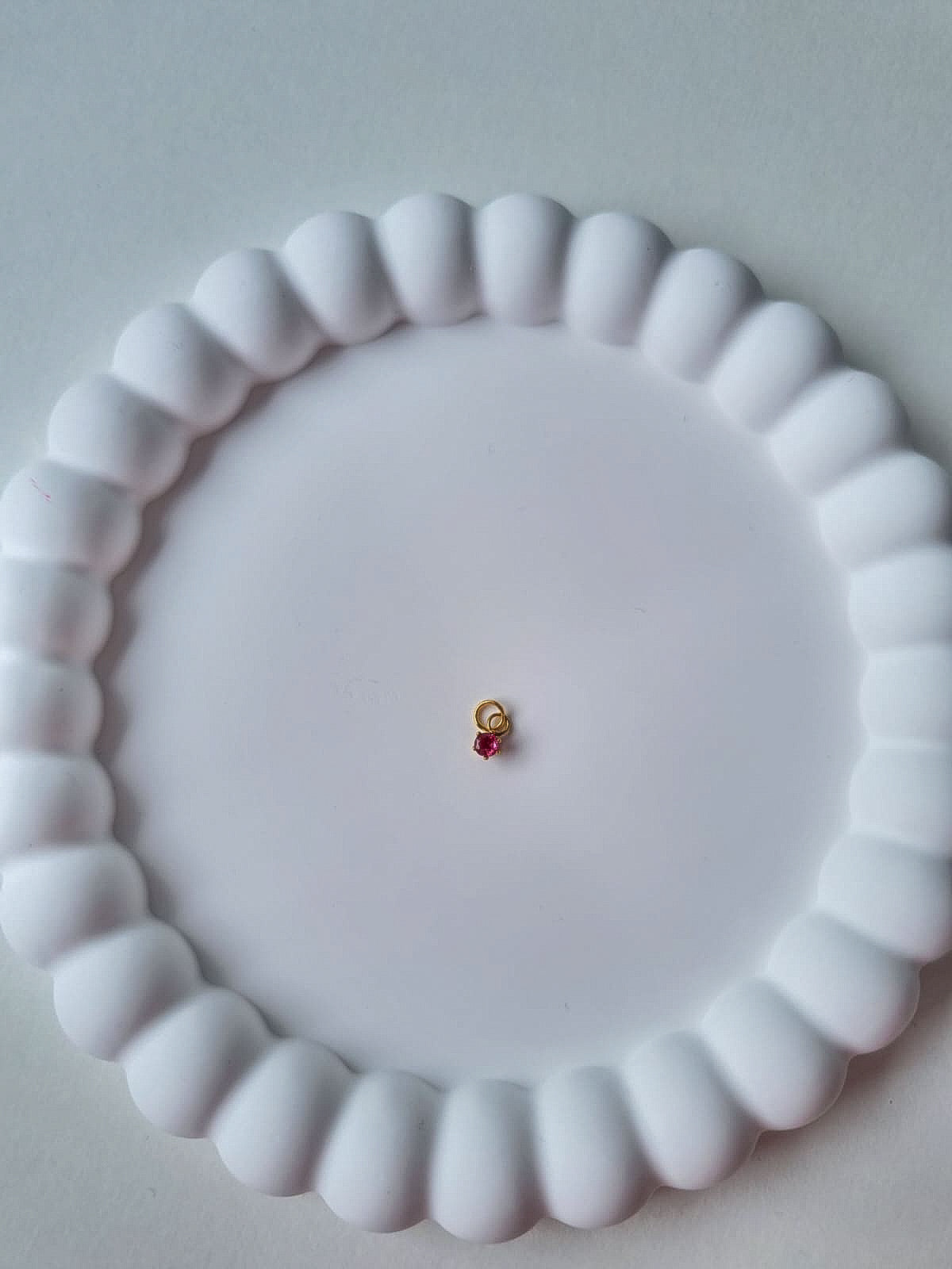CIRCLE BIRTHSTONE CHARM - JULY