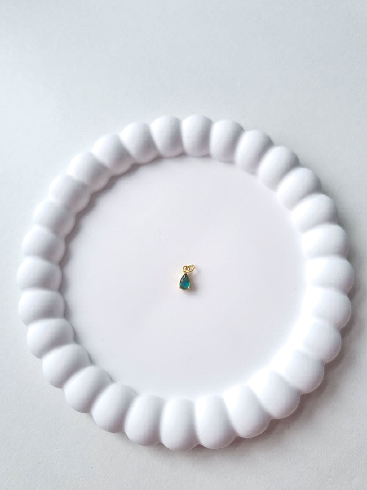 TEARDROP BIRTHSTONE CHARM - MARCH