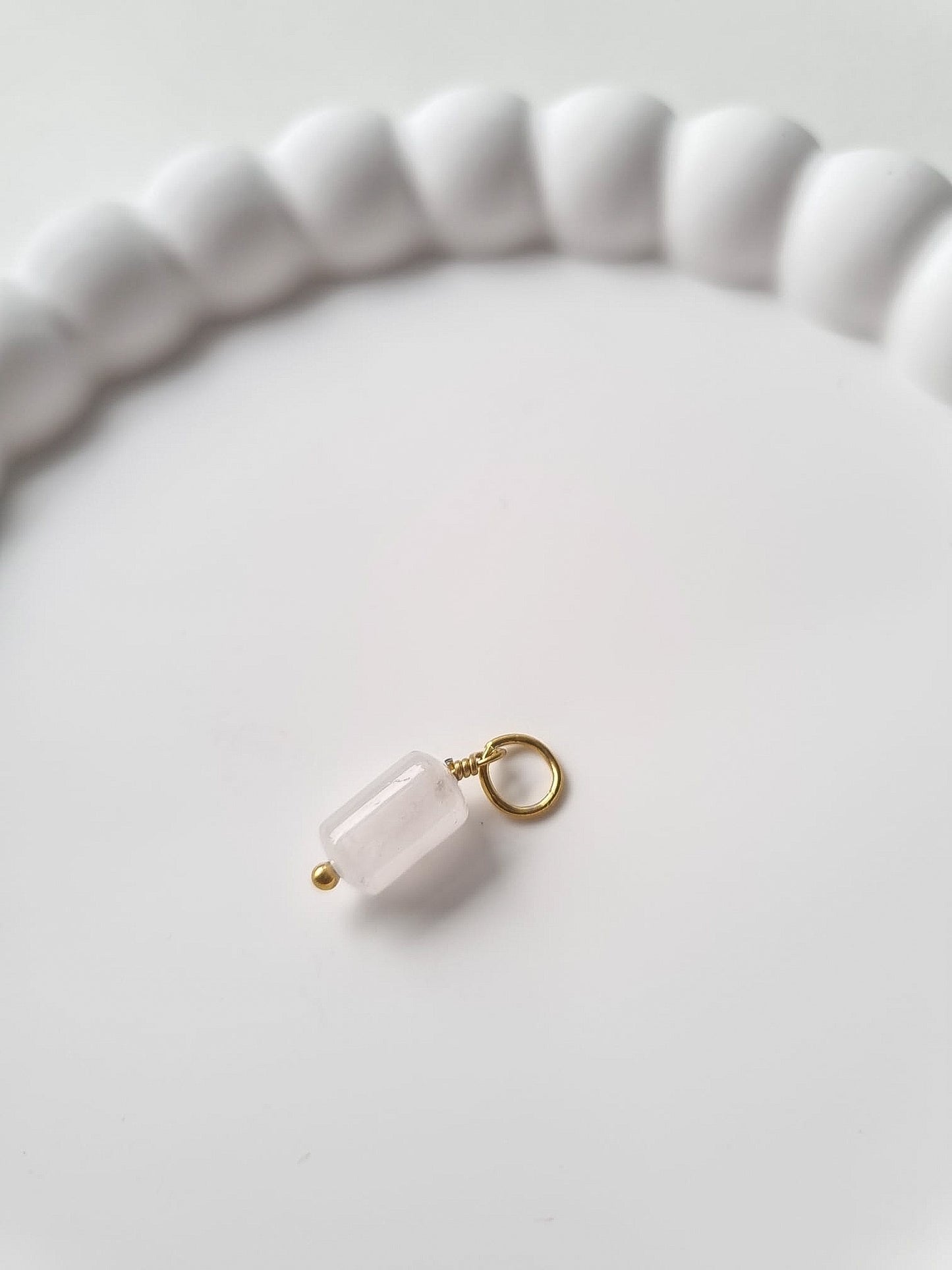 WHITE BEAD CHARM