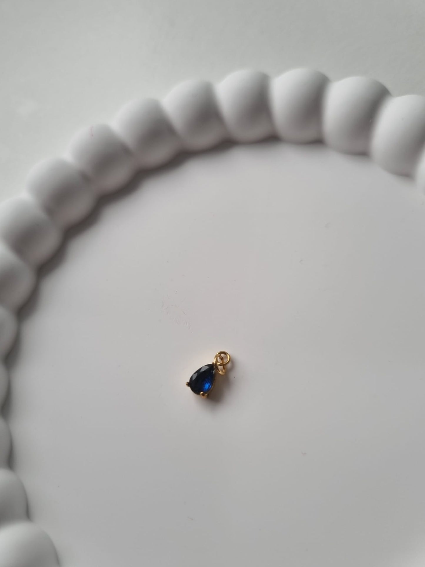 TEARDROP BIRTHSTONE CHARM - SEPTEMBER