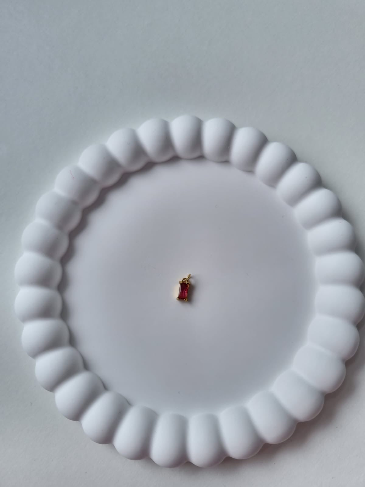 RECTANGLE BIRTHSTONE CHARM - JULY