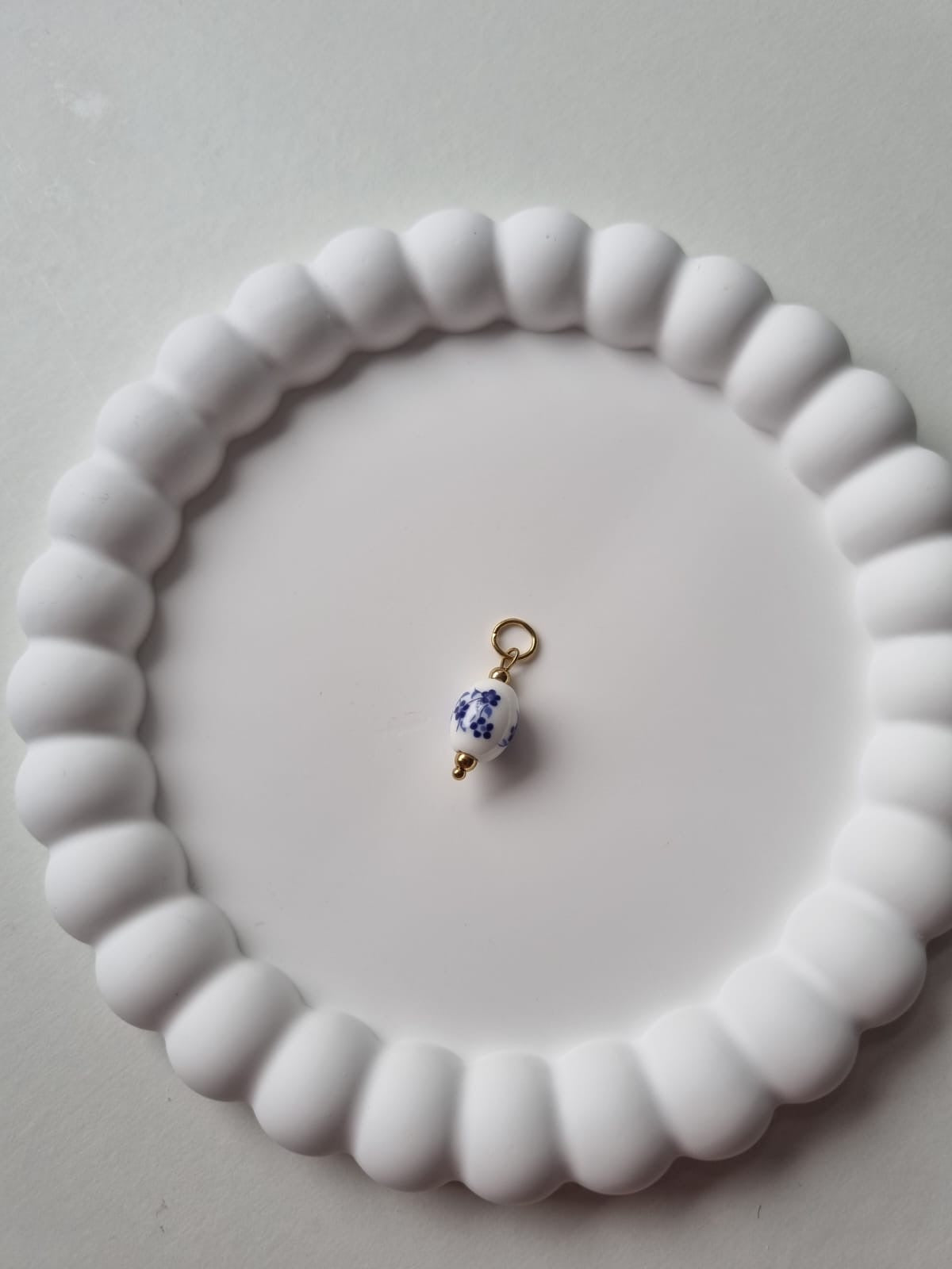 OVAL PORCELAIN CHARM