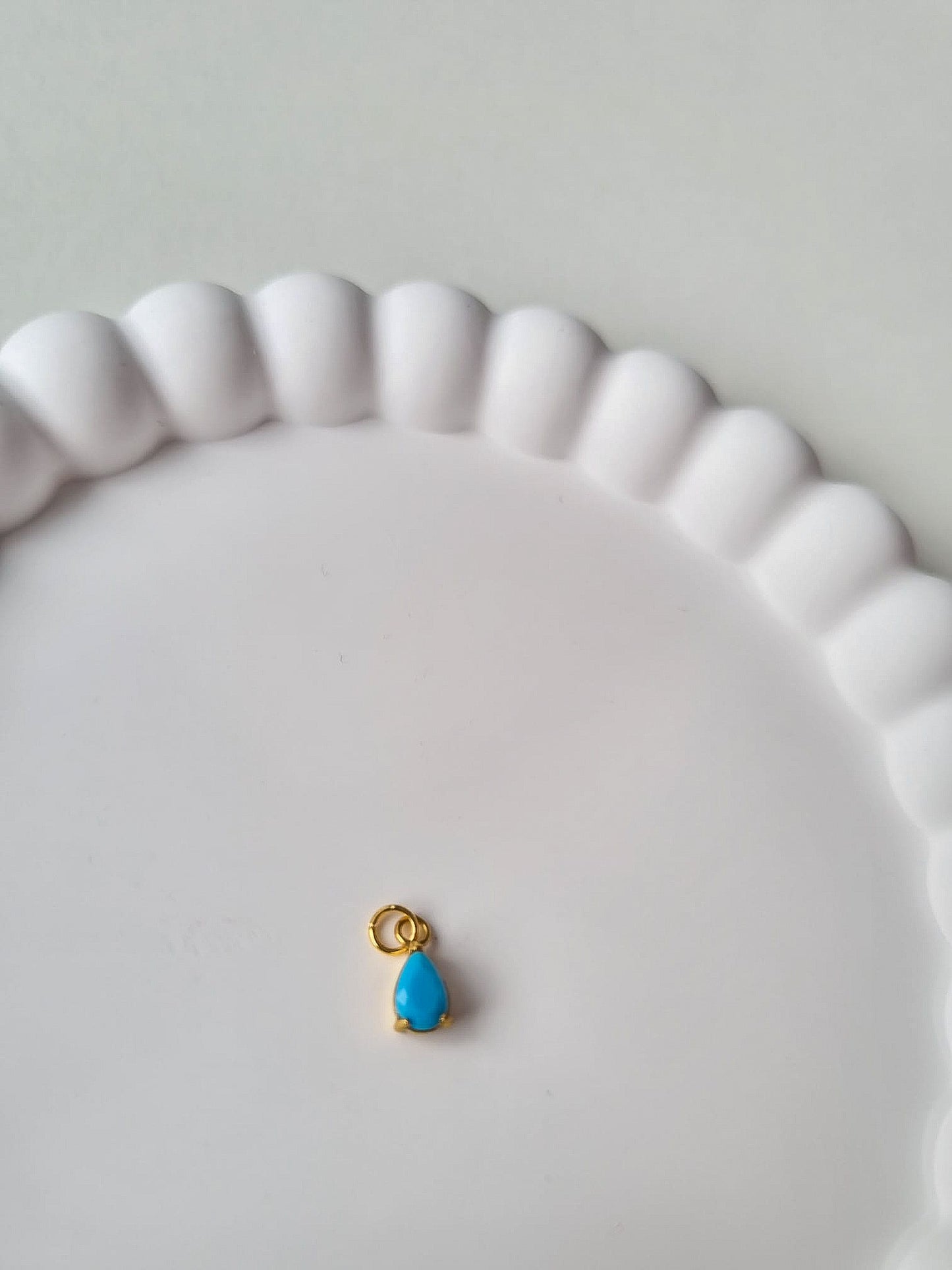TEARDROP BIRTHSTONE CHARM - DECEMBER