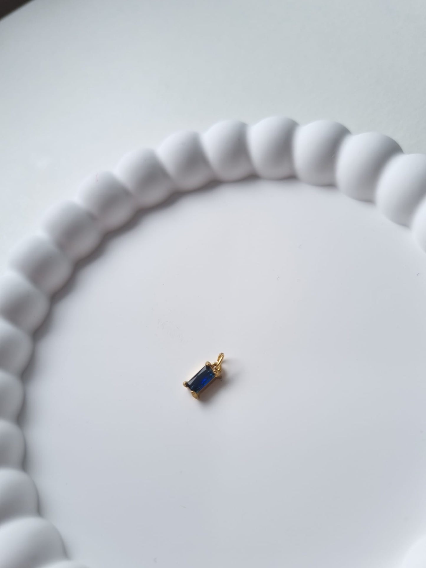 RECTANGLE BIRTHSTONE CHARM - SEPTEMBER