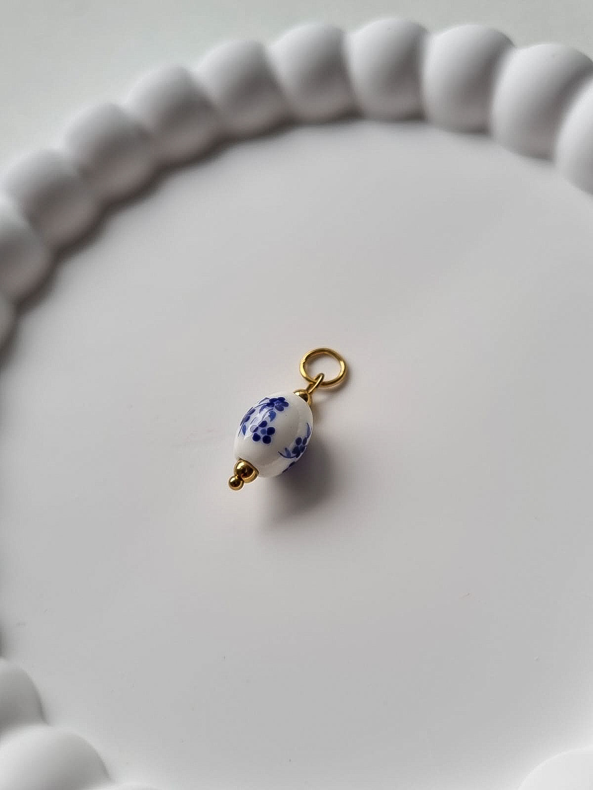 OVAL PORCELAIN CHARM