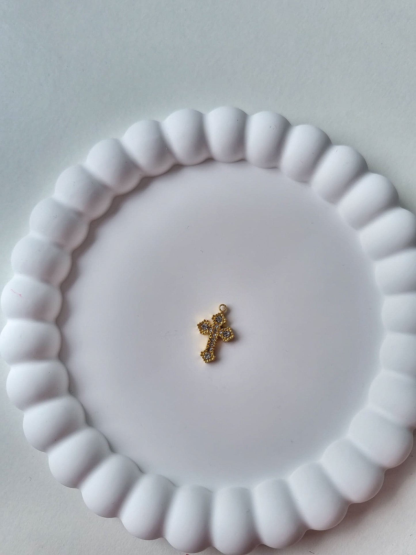 DIAMOND CROSS CHARM