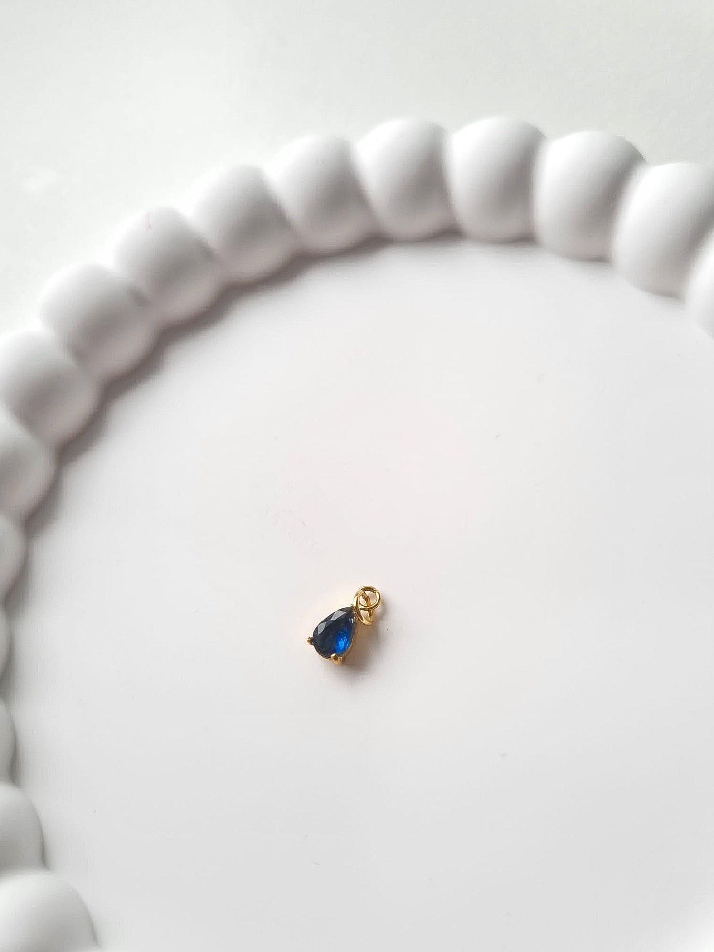 TEARDROP BIRTHSTONE CHARM - SEPTEMBER