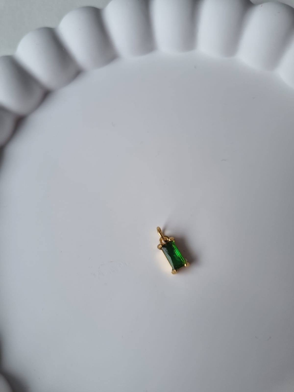 RECTANGLE BIRTHSTONE CHARM - MAY