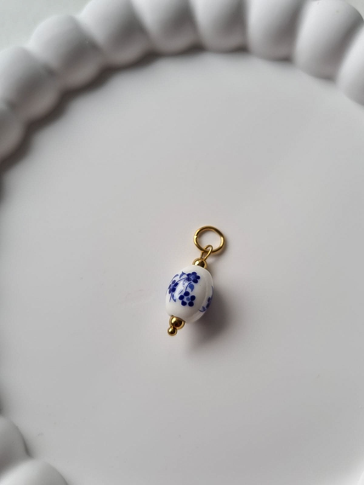 OVAL PORCELAIN CHARM
