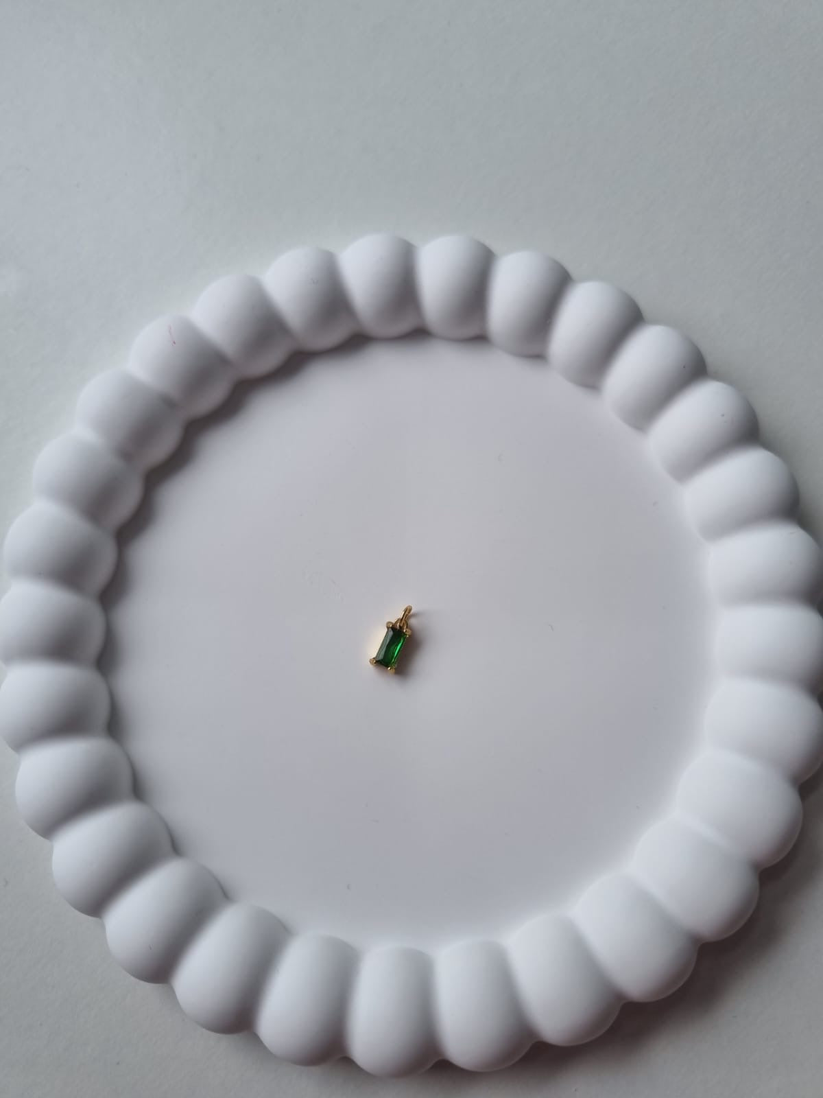 RECTANGLE BIRTHSTONE CHARM - MAY