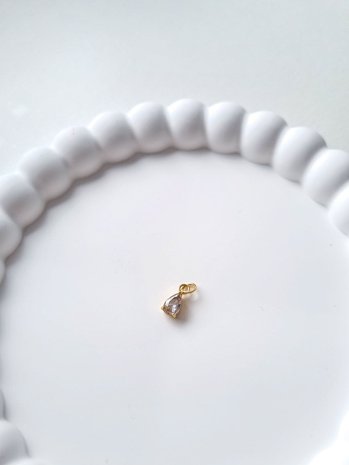 TEARDROP BIRTHSTONE CHARM - APRIL