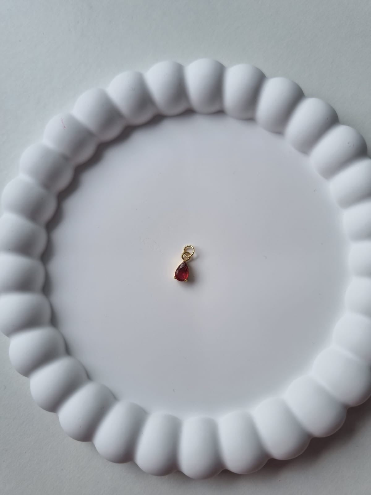 TEARDROP BIRTHSTONE CHARM - JULY