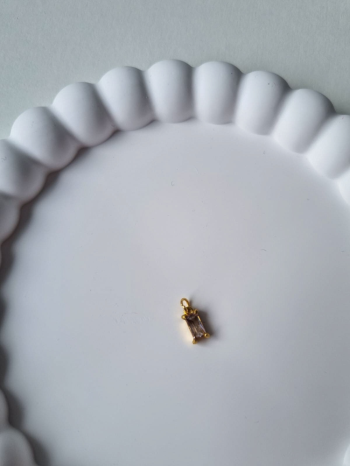 RECTANGLE BIRTHSTONE CHARM - JUNE