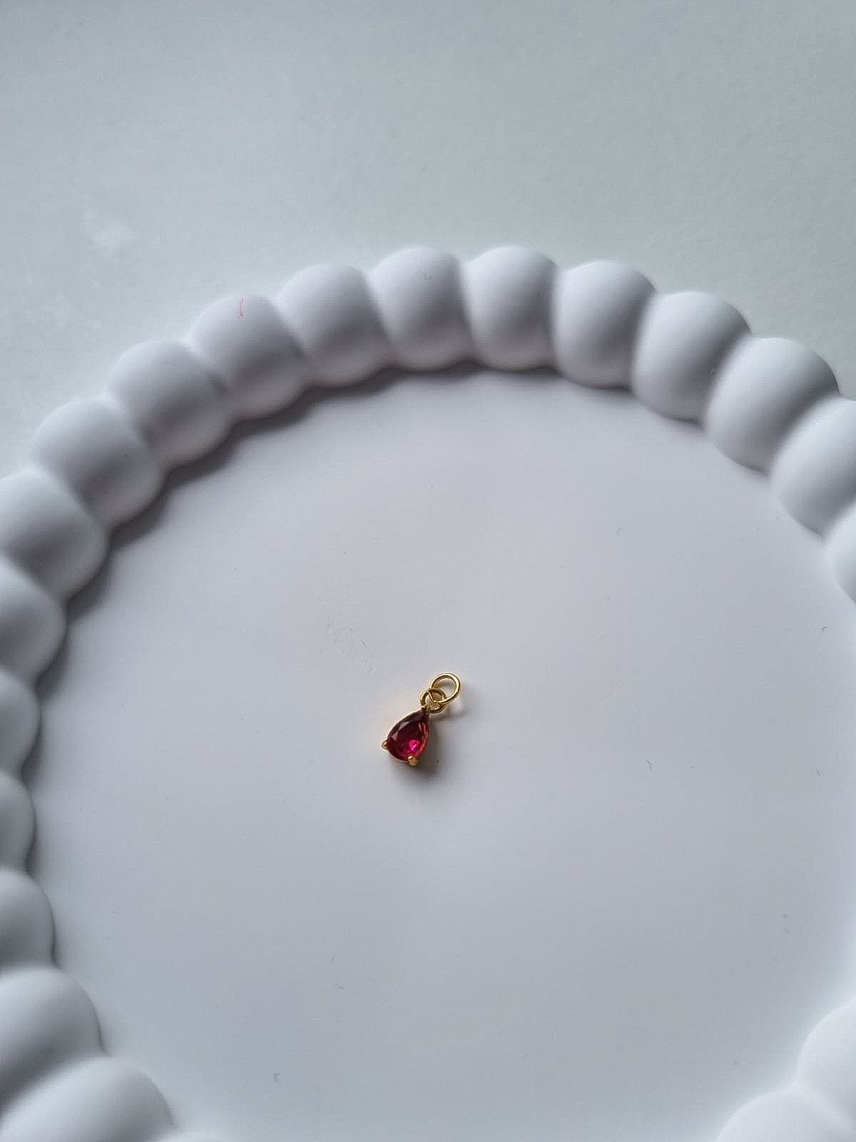 TEARDROP BIRTHSTONE CHARM - JULY