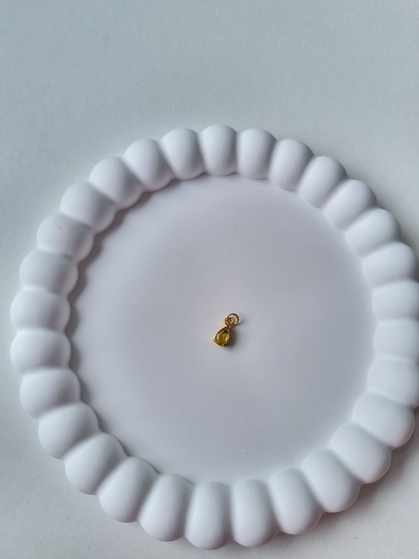 TEARDROP BIRTHSTONE CHARM - NOVEMBER