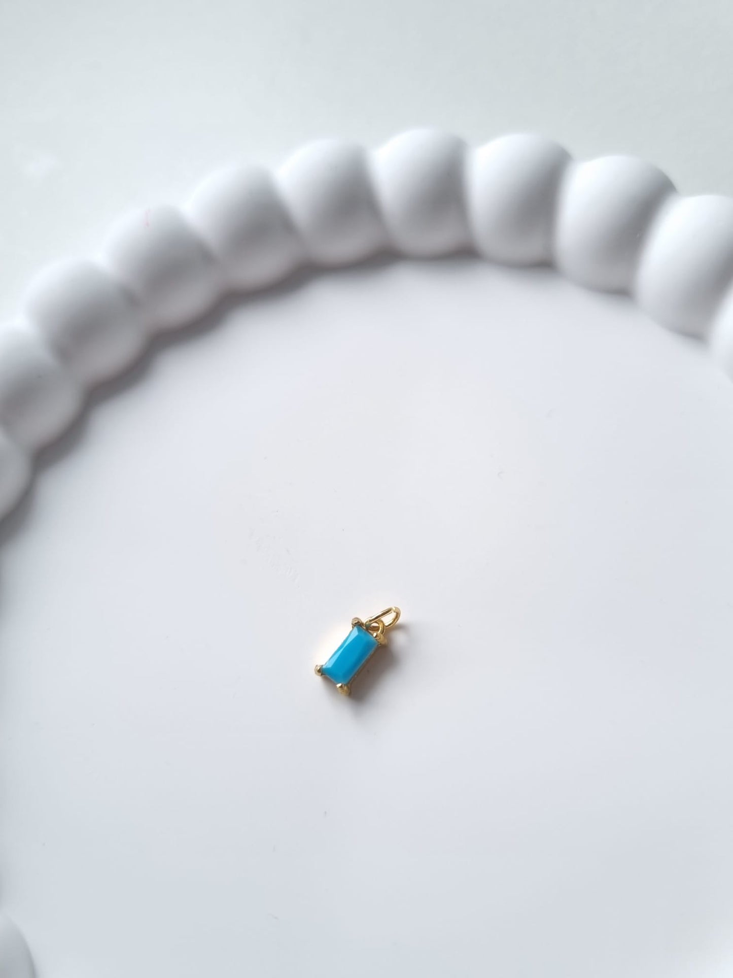RECTANGLE BIRTHSTONE CHARM - DECEMBER