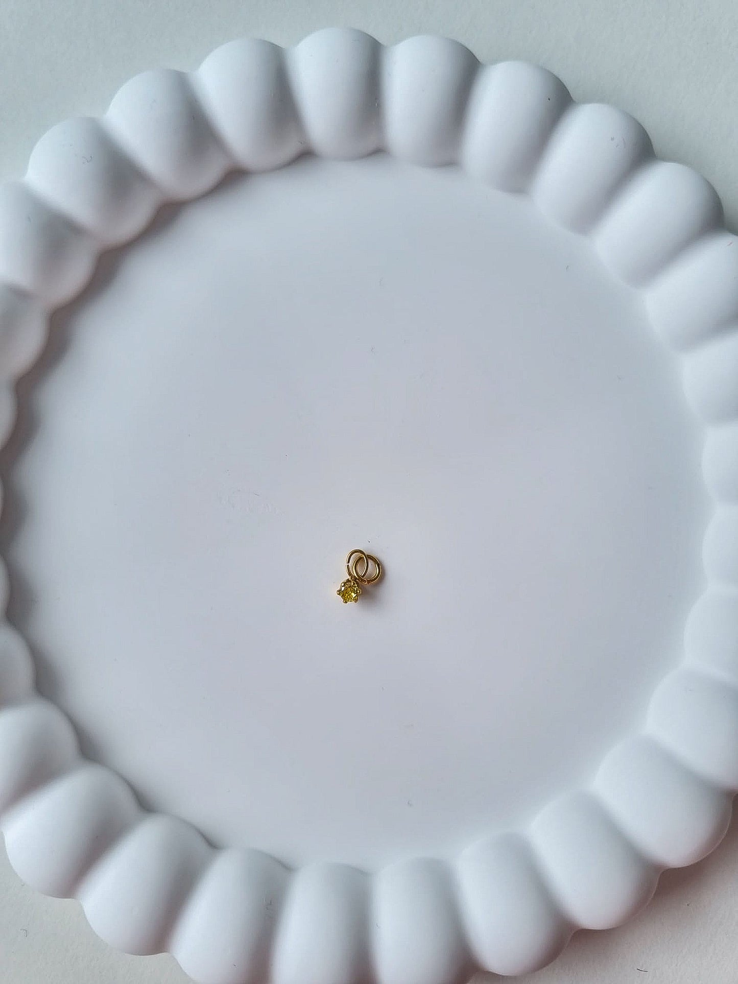 CIRCLE BIRTHSTONE CHARM - NOVEMBER