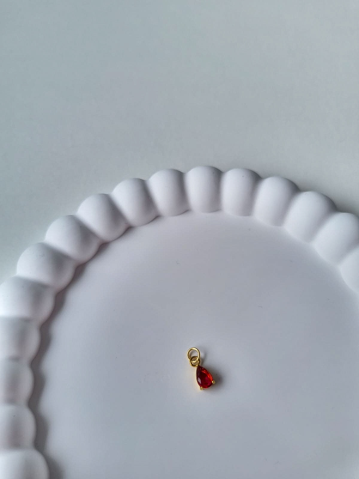 TEARDROP BIRTHSTONE CHARM - JULY