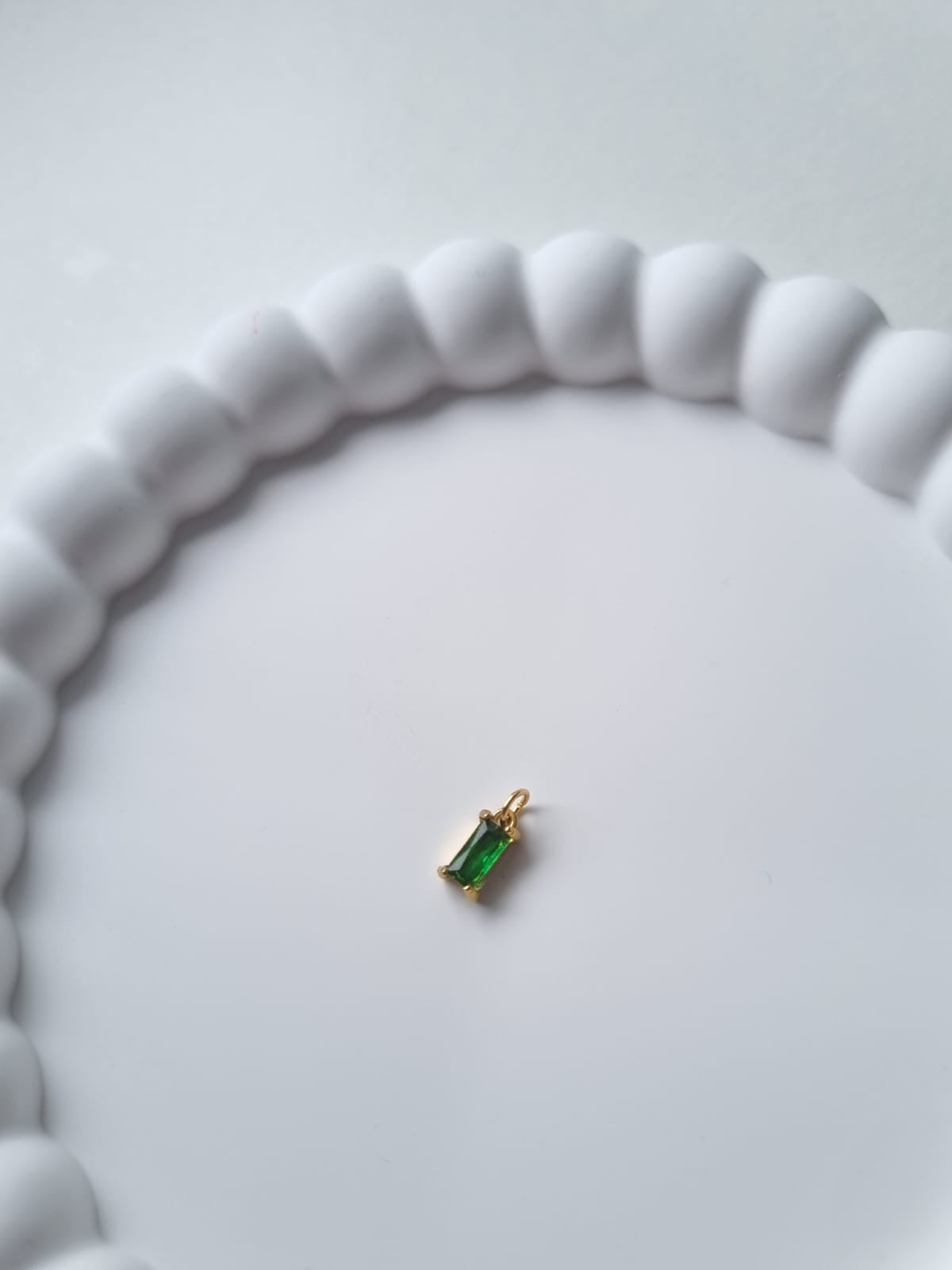RECTANGLE BIRTHSTONE CHARM - MAY