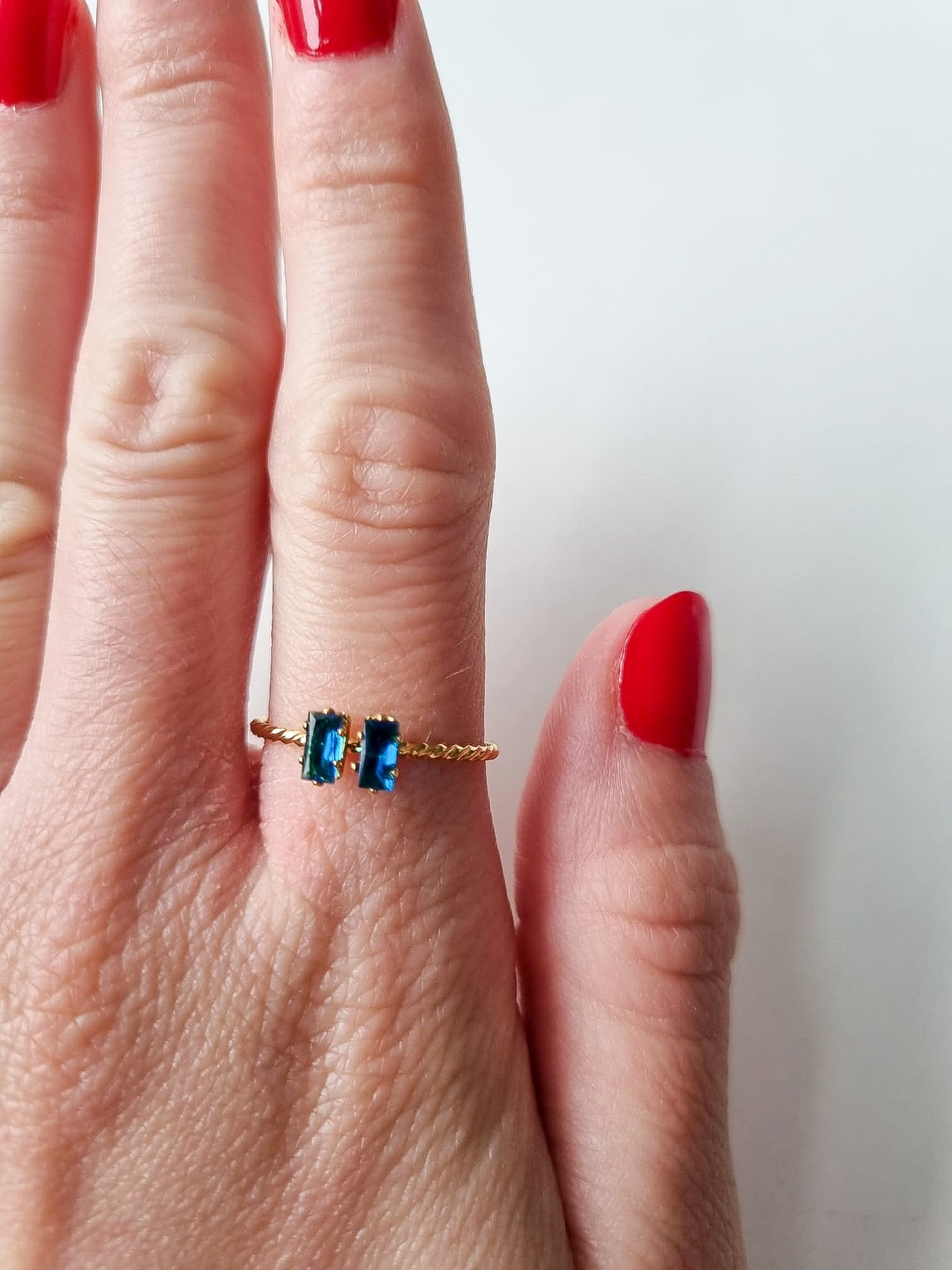 KYNANCE TWO STONE RING