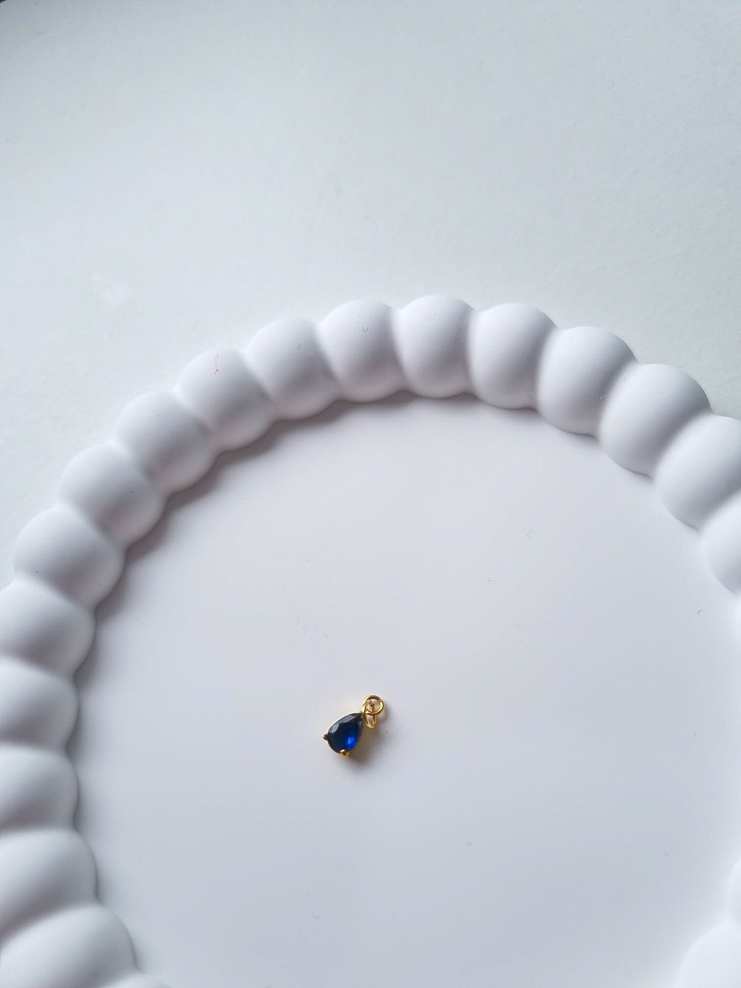 TEARDROP BIRTHSTONE CHARM - SEPTEMBER