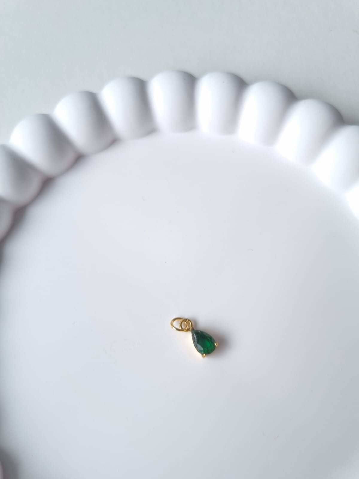 TEARDROP BIRTHSTONE CHARM - MAY