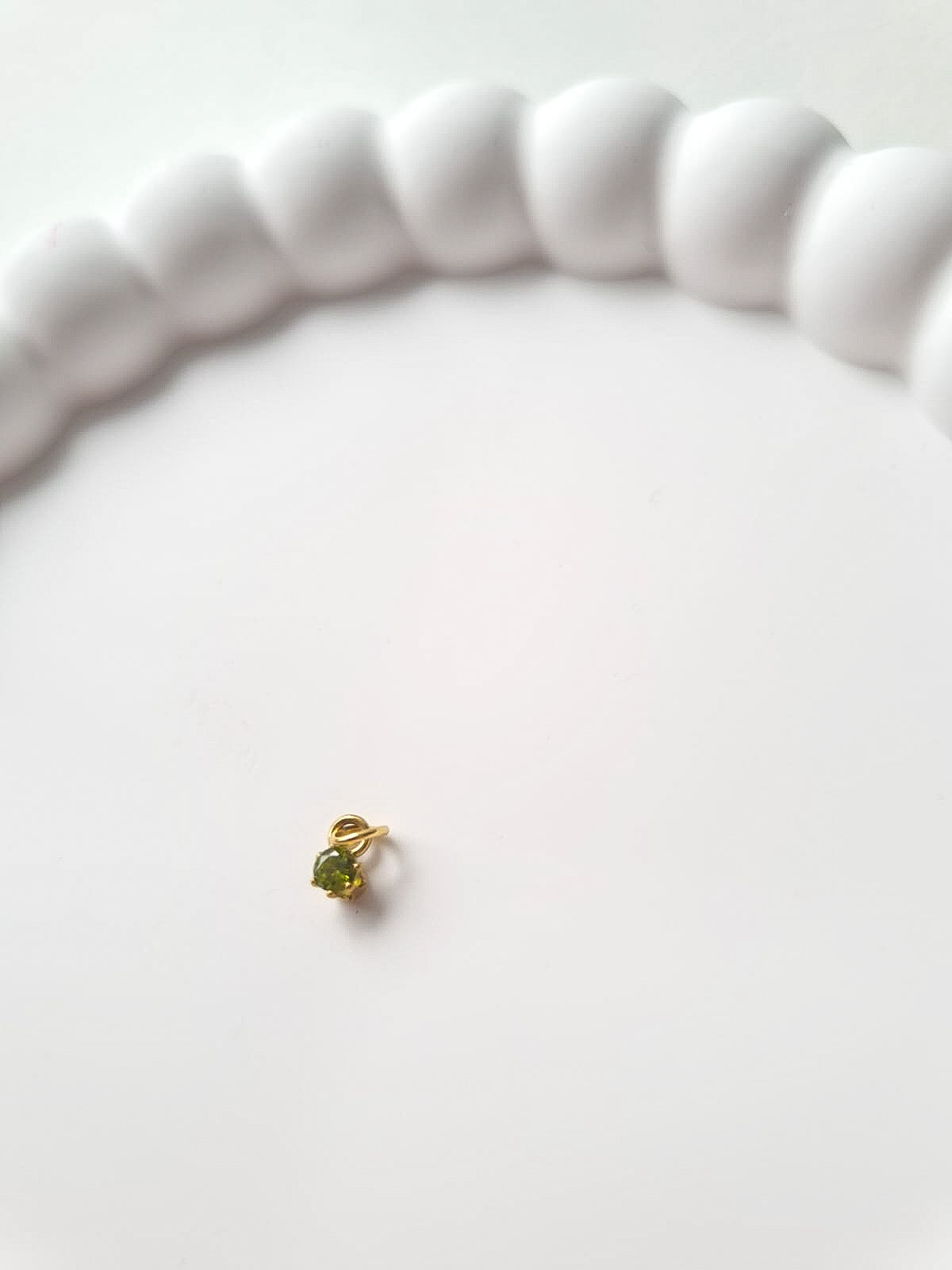 CIRCLE BIRTHSTONE CHARM - AUGUST