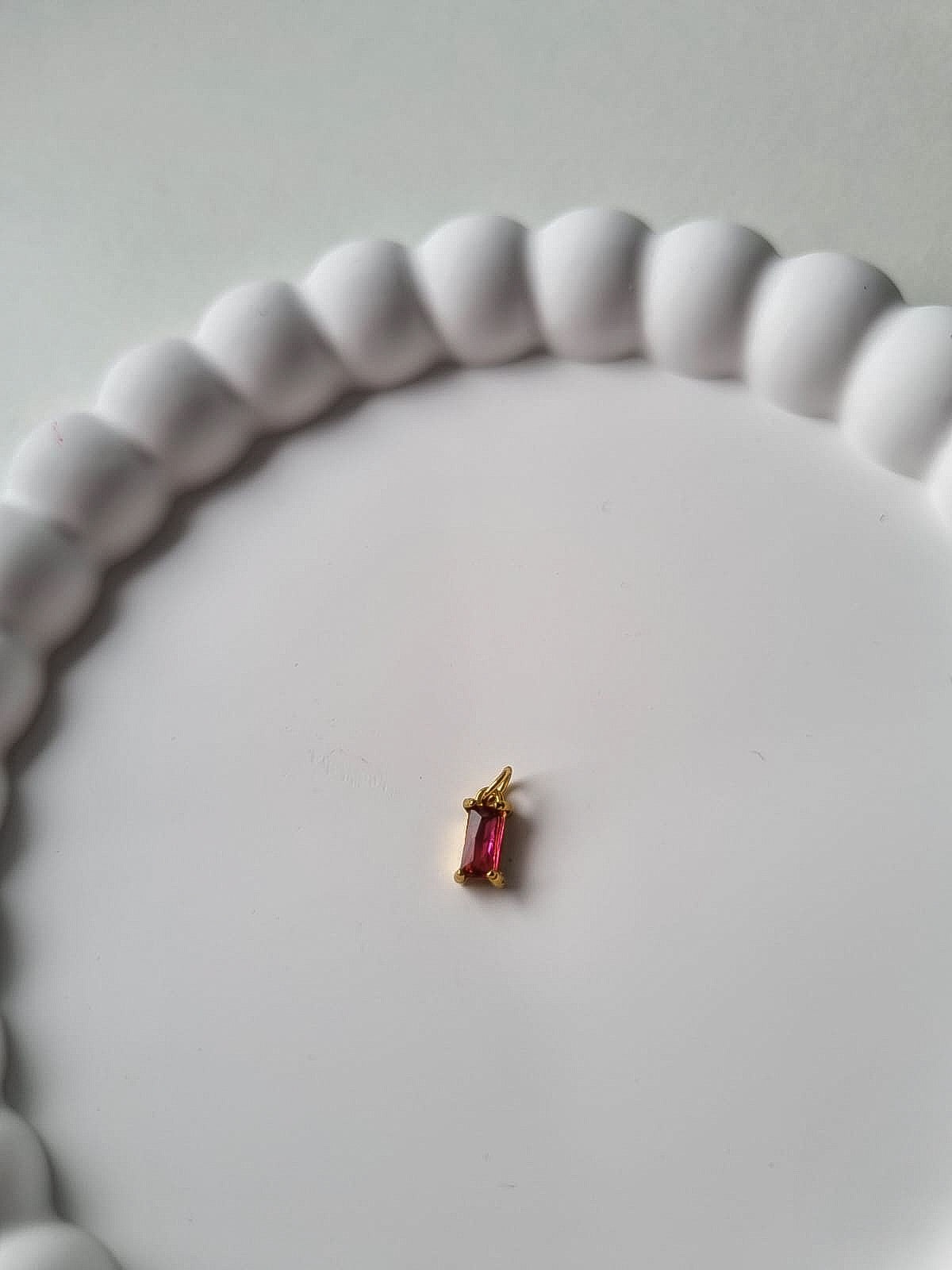 RECTANGLE BIRTHSTONE CHARM - JULY