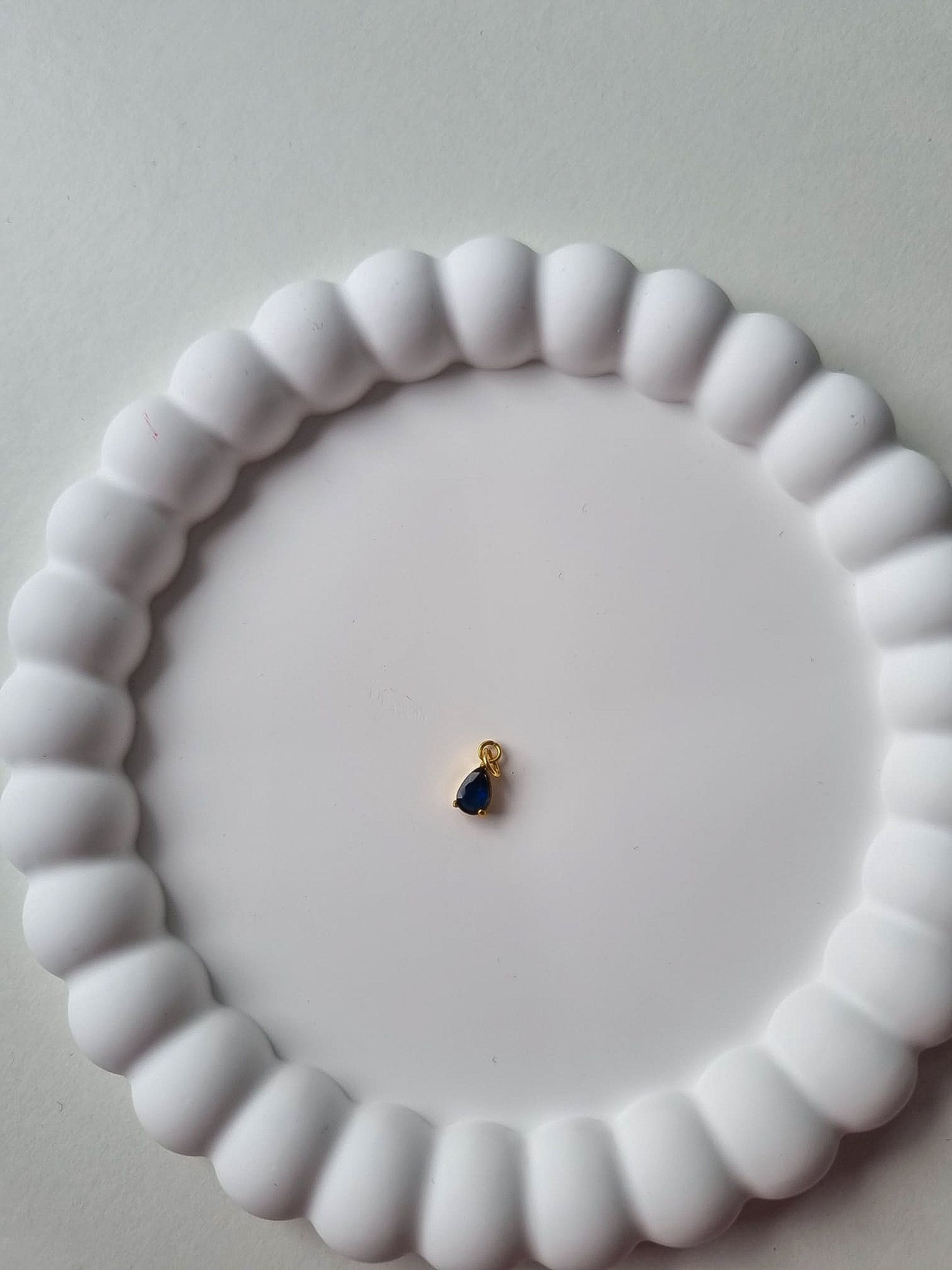 TEARDROP BIRTHSTONE CHARM - SEPTEMBER