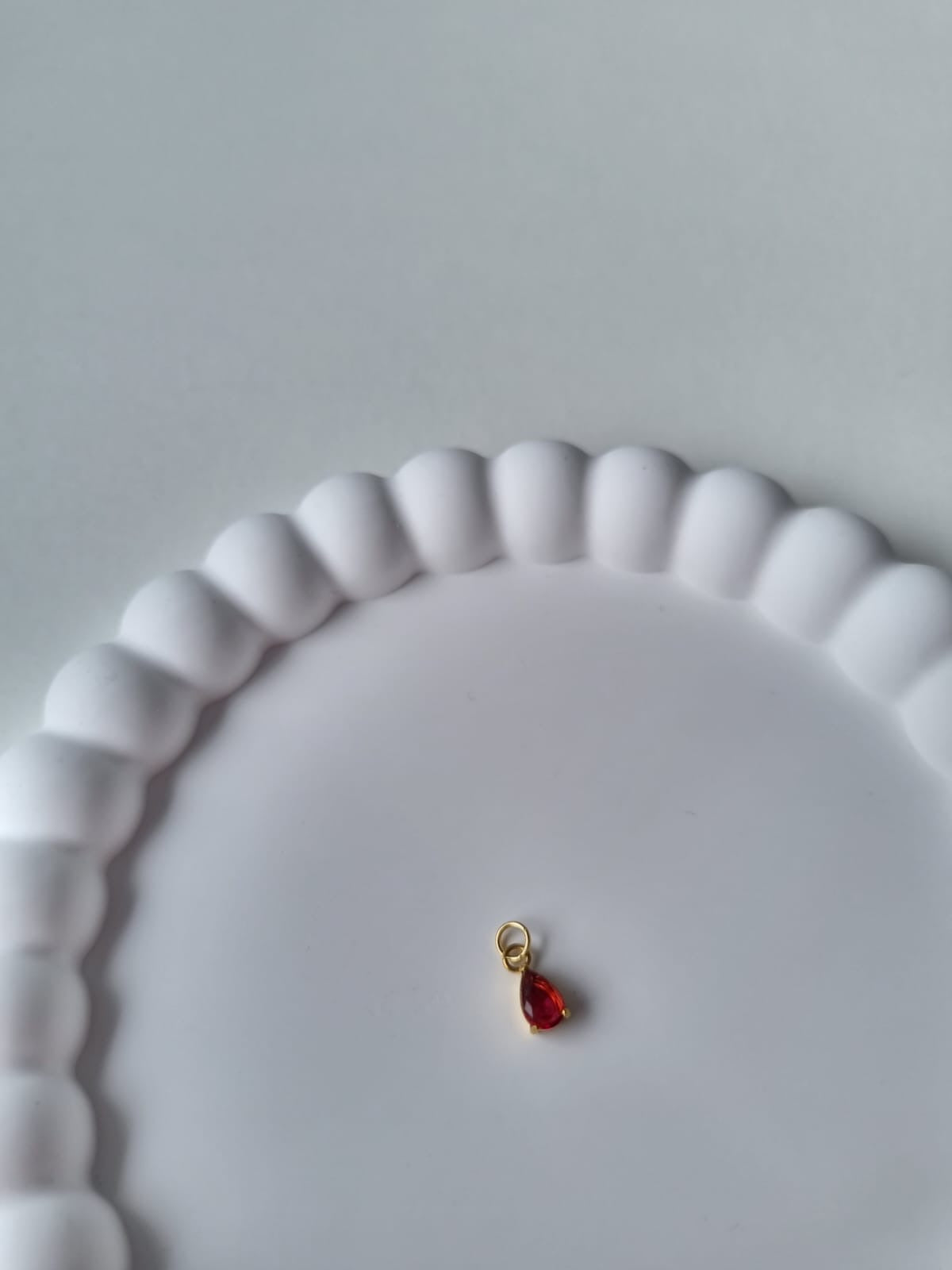 TEARDROP BIRTHSTONE CHARM - JULY