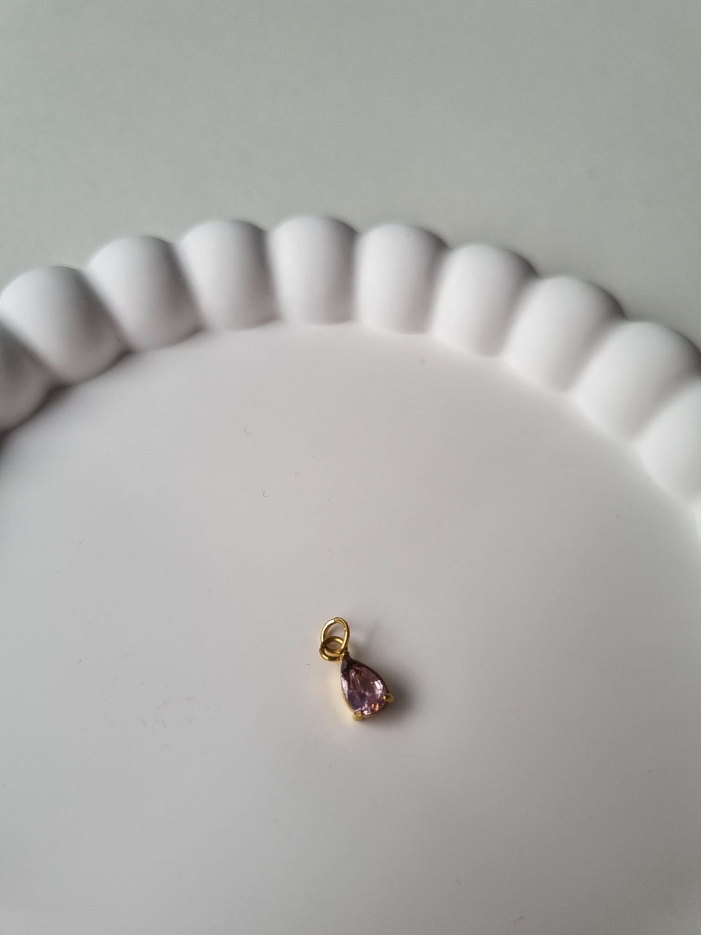 TEARDROP BIRTHSTONE CHARM - OCTOBER
